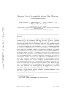 Bayesian Neural Networks for Virtual Flow Metering: An Empirical Study