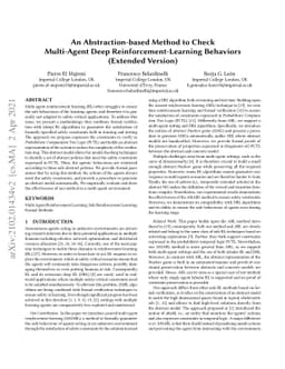 An Abstraction-based Method to Check Multi-Agent Deep
  Reinforcement-Learning Behaviors