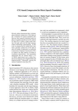 CTC-based Compression for Direct Speech Translation