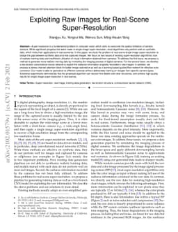 Exploiting Raw Images for Real-Scene Super-Resolution