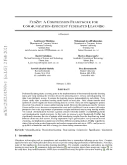 FEDZIP: A Compression Framework for Communication-Efficient Federated
  Learning