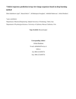 Vehicle trajectory prediction in top-view image sequences based on deep
  learning method
