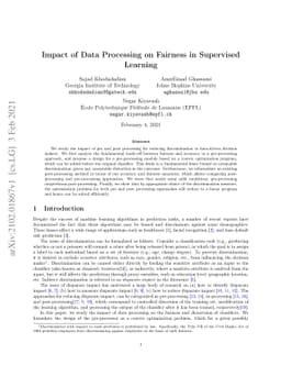 Impact of Data Processing on Fairness in Supervised Learning