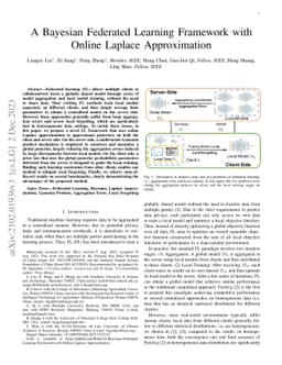 A Bayesian Federated Learning Framework with Online Laplace
  Approximation