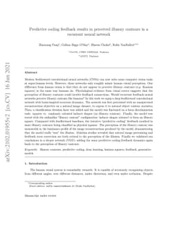 Predictive coding feedback results in perceived illusory contours in a
  recurrent neural network