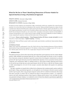 What Do We See in Them? Identifying Dimensions of Partner Models for
  Speech Interfaces Using a Psycholexical Approach