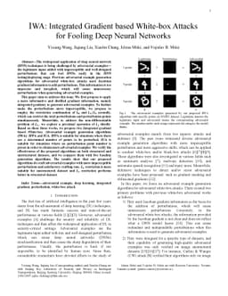 IWA: Integrated Gradient based White-box Attacks for Fooling Deep Neural
  Networks