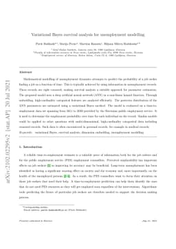 Variational Bayes survival analysis for unemployment modelling