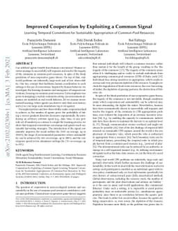 Improved Cooperation by Exploiting a Common Signal
