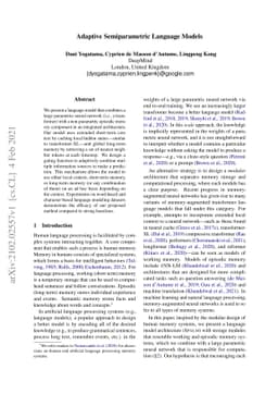 Adaptive Semiparametric Language Models