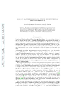 HMC, an Algorithms in Data Mining, the Functional Analysis approach
