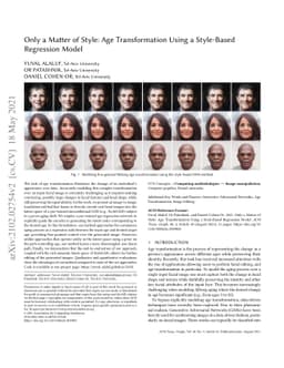 Only a Matter of Style: Age Transformation Using a Style-Based
  Regression Model