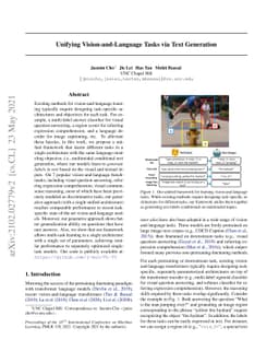 Unifying Vision-and-Language Tasks via Text Generation