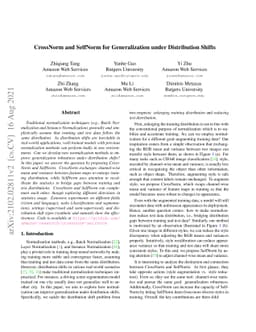 CrossNorm and SelfNorm for Generalization under Distribution Shifts