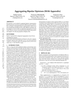 Aggregating Bipolar Opinions (With Appendix)