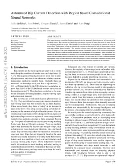 Automated Rip Current Detection with Region based Convolutional Neural
  Networks
