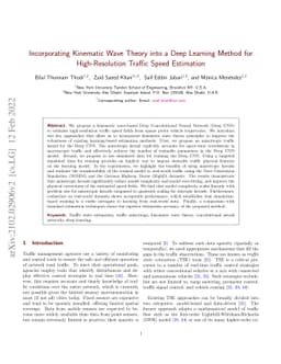 Incorporating Kinematic Wave Theory into a Deep Learning Method for
  High-Resolution Traffic Speed Estimation