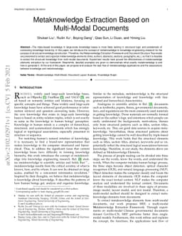 Metaknowledge Extraction Based on Multi-Modal Documents