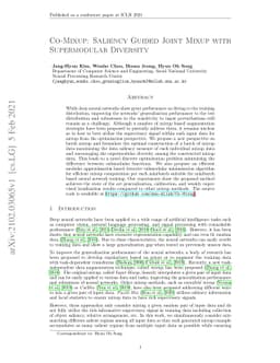 Co-Mixup: Saliency Guided Joint Mixup with Supermodular Diversity