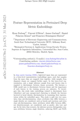 Feature Representation in Deep Metric Embeddings