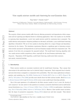 Vine copula mixture models and clustering for non-Gaussian data