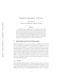 Pedestrian Simulation: A Review