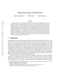 Online Bin Packing with Predictions