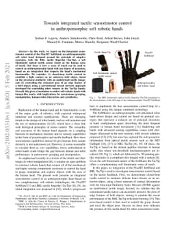 Towards integrated tactile sensorimotor control in anthropomorphic soft
  robotic hands