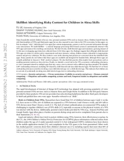 SkillBot: Identifying Risky Content for Children in Alexa Skills
