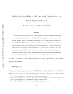 Online Statistical Inference for Stochastic Optimization via
  Kiefer-Wolfowitz Methods