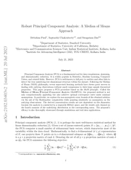 Robust Principal Component Analysis: A Median of Means Approach