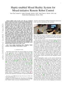 Haptic-enabled Mixed Reality System for Mixed-initiative Remote Robot
  Control