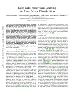 Deep Semi-Supervised Learning for Time Series Classification
