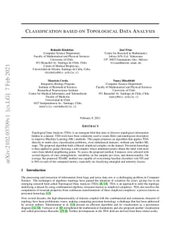 Classification based on Topological Data Analysis