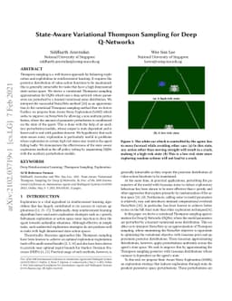 State-Aware Variational Thompson Sampling for Deep Q-Networks