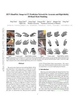 I2UV-HandNet: Image-to-UV Prediction Network for Accurate and
  High-fidelity 3D Hand Mesh Modeling