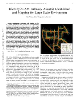 Intensity-SLAM: Intensity Assisted Localization and Mapping for Large
  Scale Environment