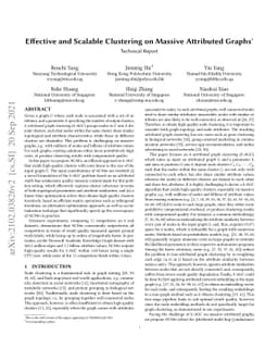 Effective and Scalable Clustering on Massive Attributed Graphs