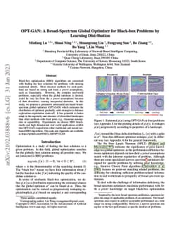 OPT-GAN: A Broad-Spectrum Global Optimizer for Black-box Problems by
  Learning Distribution