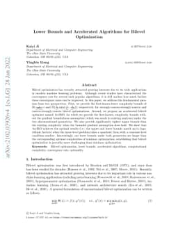 Lower Bounds and Accelerated Algorithms for Bilevel Optimization