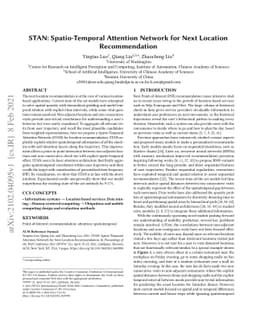 STAN: Spatio-Temporal Attention Network for Next Location Recommendation