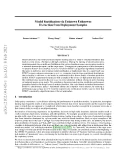 Model Rectification via Unknown Unknowns Extraction from Deployment
  Samples