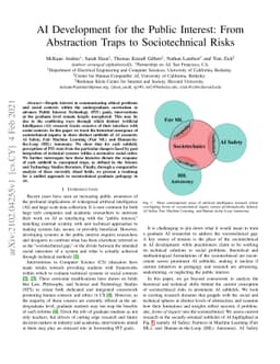 AI Development for the Public Interest: From Abstraction Traps to
  Sociotechnical Risks
