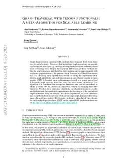 Graph Traversal with Tensor Functionals: A Meta-Algorithm for Scalable
  Learning