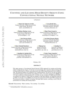 Counting and Locating High-Density Objects Using Convolutional Neural
  Network