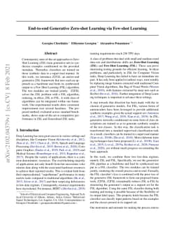 End-to-end Generative Zero-shot Learning via Few-shot Learning