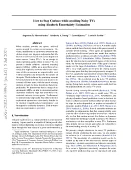 How to Stay Curious while Avoiding Noisy TVs using Aleatoric Uncertainty
  Estimation