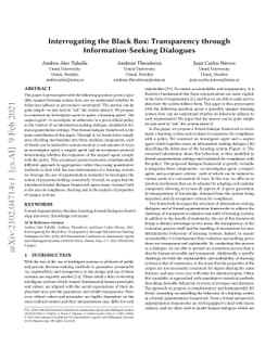 Interrogating the Black Box: Transparency through Information-Seeking
  Dialogues