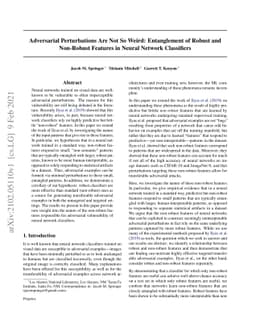 Adversarial Perturbations Are Not So Weird: Entanglement of Robust and
  Non-Robust Features in Neural Network Classifiers