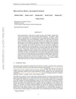 Negative Data Augmentation
